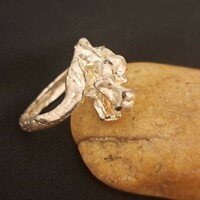 Silver-plated craftsman ring 2 cm