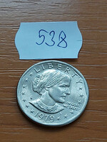 USA 1 DOLLÁR 1979 / D, Réz réz-nikkel bevonattal, Susan B. Anthony  538