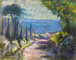 Fabian marked: Tuscan landscape - coast 1902!