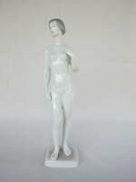Hollóházi porcelán női akt nagy méretű 28 cm