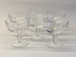Antique polished champagne stemmed cocktail glass in display case condition