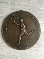 Faklya sports association 1951 commemorative medal