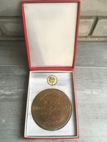 Bronze commemorative plaque for excellent production cooperative work