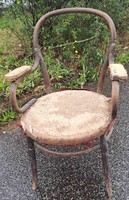 Original Thonet chair with armrests in need of restoration