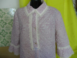 Retro light purple lace quilted swiss robe 46 /48