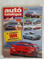 Autó katalógus 1996 évi, a világpiac 1800 autótipusával