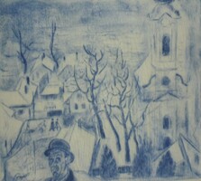 Pirk János (1903-1989) : Szentendre télen