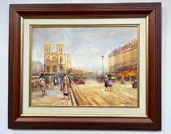 Reduced price Gábor Molnár Parisian swirl framed 46x56cm