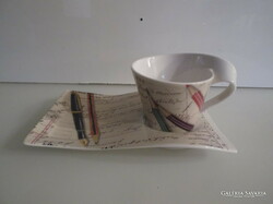 Villeroy & boch - 5 pcs-set-together-new ware- porcelain plate: 23 x 17 cm, cup: 2.5 Dl