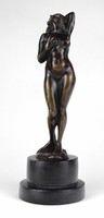 1R731 Maugsch Gyula : Egész alakos bronz akt szobor 27 cm