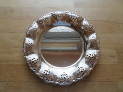 Silver-plated openwork pattern tray tray 17 cm