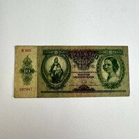 1936 Tíz Pengő régi magyar bankjegy, 10 pengő