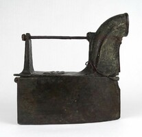 1R714 antique marked Viennese bronze chimney iron