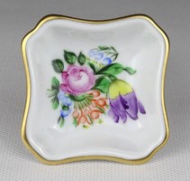 1R696 Herend porcelain ring holder bowl with flower pattern