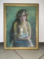 Női akt akvarell (55x42cm)