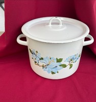 Approx. 5 liter flower pot pot with enamel, enamelled kitchen