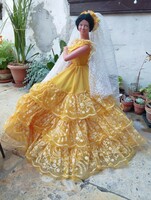 Gyönyörű Spanyol Flamenco táncos baba 60cm!