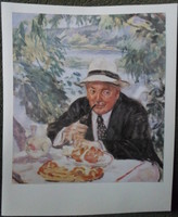 István Csók print: Godfather's breakfast (1932)