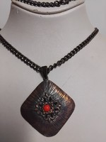 RÉGI IPARMŰVÉSZETI BRONZ MEDÁL LÁNCON