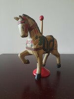 Carved wooden horse decoration