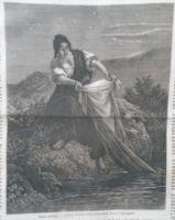 D203442  p312 Ágnes asszony - Arany János balladája-  Székely Bertalan  festménye -1866-os újságból
