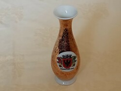 Porcelán váza Royal Bavaria Königliche Manufaktur kézzel készített aranyozott retro 15,5x6cm