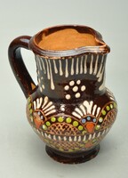 Antik Ungvári ( ruszin fazekas) kiskancsó,1900-as évek, magassága 13 cm.
