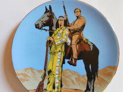 Winnetou és Old Shatterhand - dísztányér 80-as évek