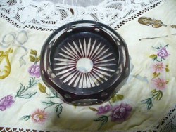 Bordó kristály hamutartó