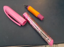 Schneider rózsaszín narancs paisley mintás töltőtoll toll
