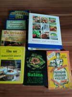 6 db szakácskönyv és 1 db "Kedvenc Lidl receptjeim" (kb.120-130 lap lefűzve), egyben