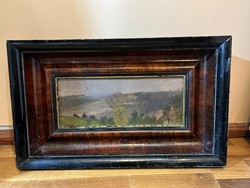 Katona Nándor jelzéssel olaj, kartonon festmény, 30 x 13 cm-es. 0938