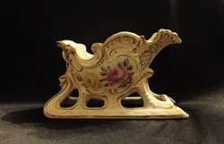 Viktoria Carlsbad Austria porcelán szánkó alakú dísztárgy, tartó