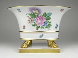 1R611 Bouquet de Saxe oroszlánlábas Herendi porcelán kaspó