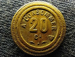 Franciaország Consommer 20 cent token 19 mm