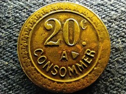 Franciaország Consommer 20 cent token 19 mm