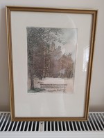 27x37 cm selyemkép  hangjegyekkel  keretben