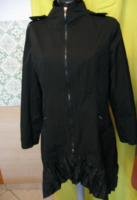 7 sins fekete fodros vagány női kabát T3 , 42