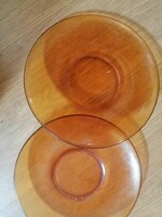 Borostyán színű tányér 16 cm