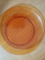 Borostyán színű tányér 23 cm