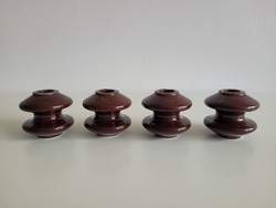 Régi barna porcelán elektromos szigetelő