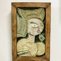 Zsolnay - Fürtös György falikép bőr keretben