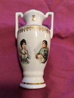 De Luxe francia porcelán váza Napóleon és Josephine képével