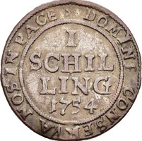 Svájc 1754 Zürich 1 Schilling billon