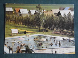 Képeslap,Dombóvár,Gunaras fürdő, gyógyfürdő részlet, nyaralok,1978