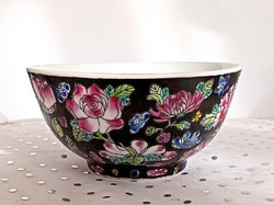Kínai kézzel festett ezer virág tálka  Zhongguo Jingdezhen 12x6cm