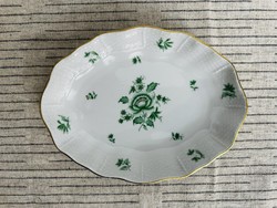 Herendi zöld Nanking mintás kínáló tál.