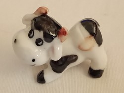 200 Forintos ládám - Porcelán miniatűr kistehén boci