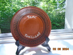 Szlovák Ranc Podlesok kerámia souvenir falitál