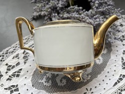 Antik kis lábakon álló Alt Wien porcelán kanna tető nélkül
